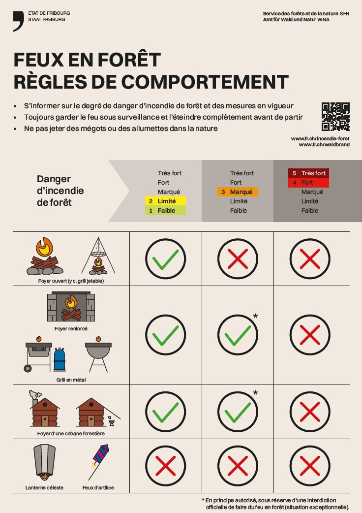 Feux en forêt règles de comportement